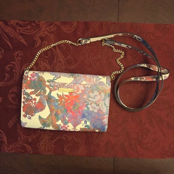 Enzo Angiolini Chain Strap Floral Crossbody Bag - Picture 1 of 12